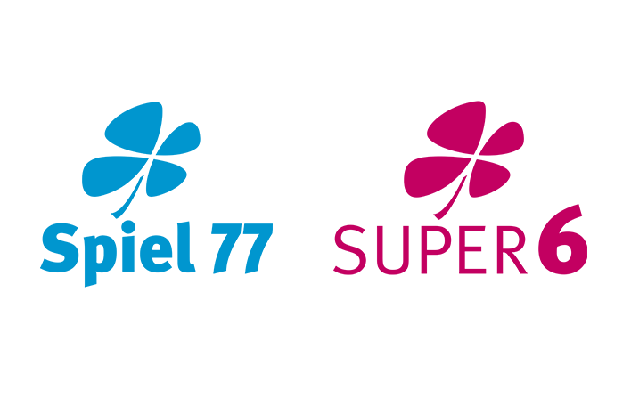 Die Logos von Spiel 77 und SUPER6